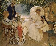 E.Phillips Fox The arbour painting